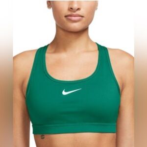 Women’s Nike dri fit sports bra green/white Size M